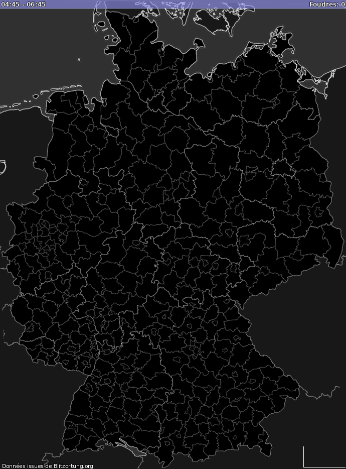 Villámtérkép Németország -